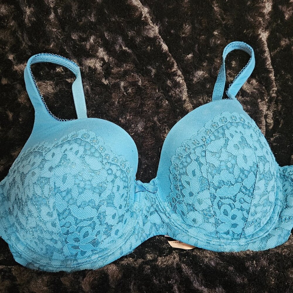 Body By Victoria Teal Lined Demi Bra 36DD